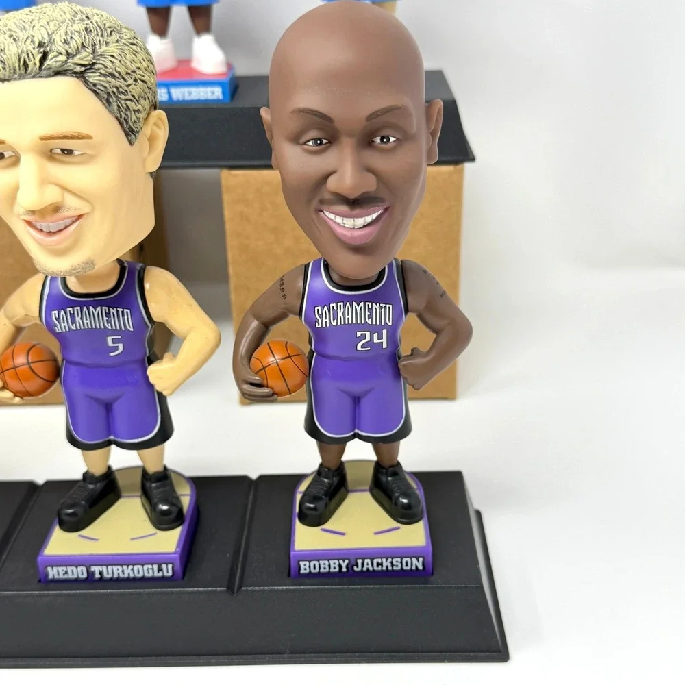 Sacramento Kings Carl's Jr Bobblehead Lot 10 2003 2005 Complete Sets Bases Boxes